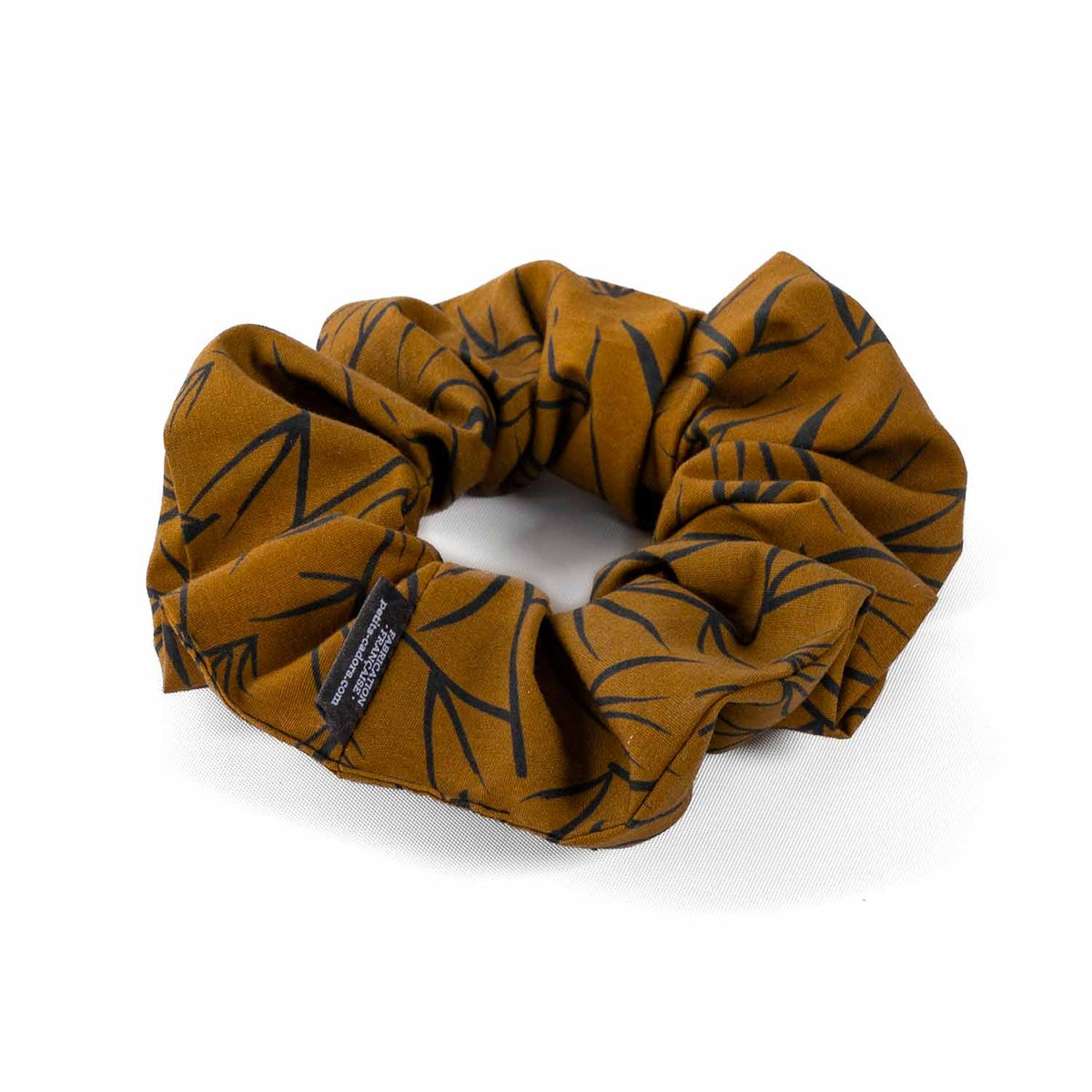 Chouchou (scrunchy) Vintage Nina Ricci Paris - Satin Vert Amande, Made In France - Occasion