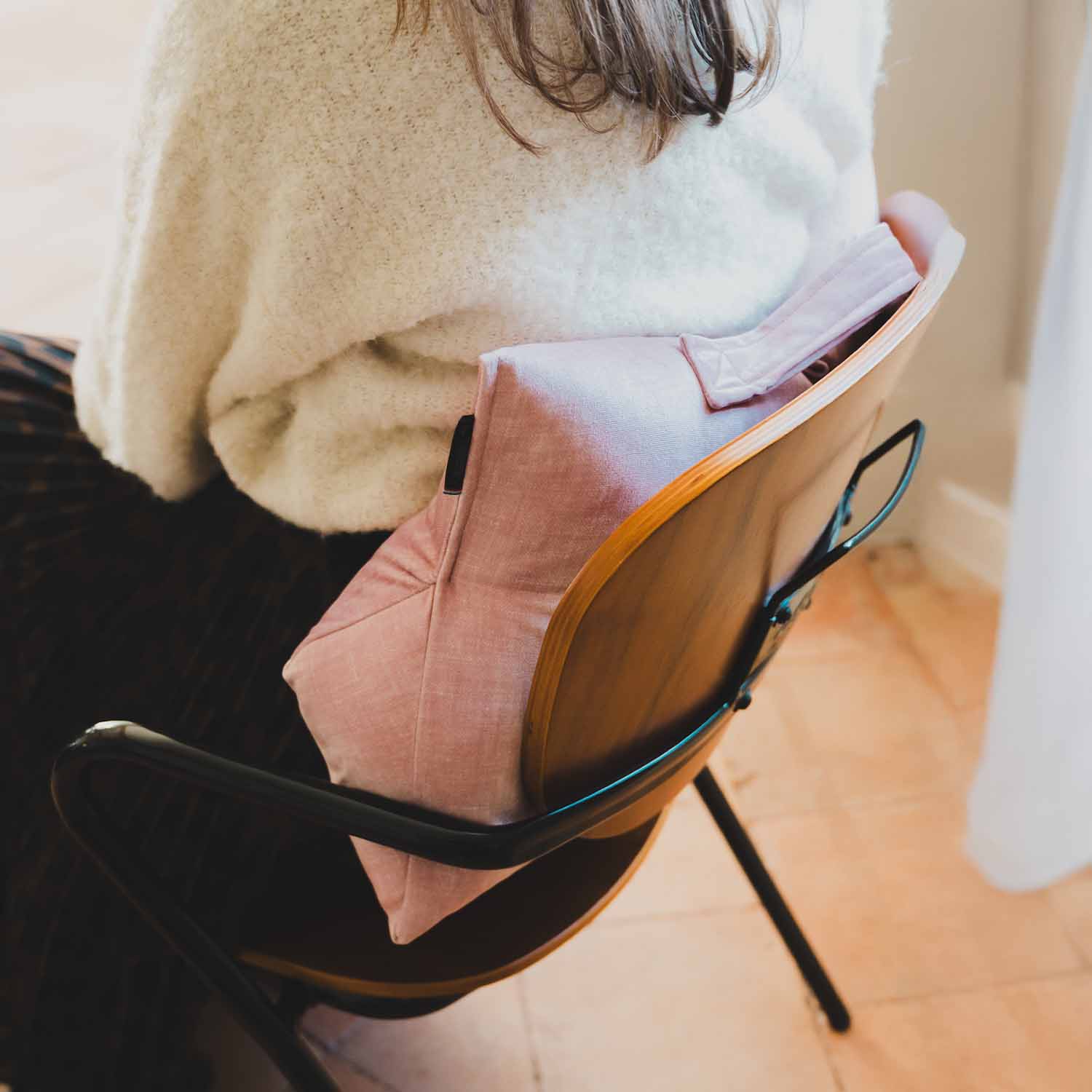 Coussin lombaire · LEANDRO Rose poudré