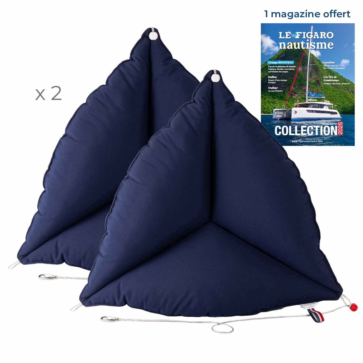 Lot de 2 coussins de bateau · HØMER Ulysse
