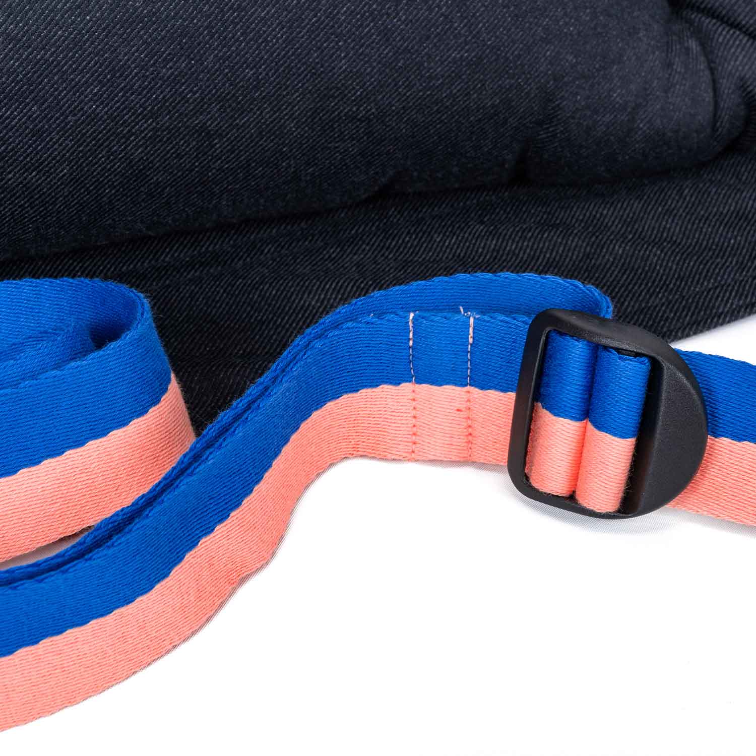 Coussin d'allaitement sangle bleu et saumon · DUOH!