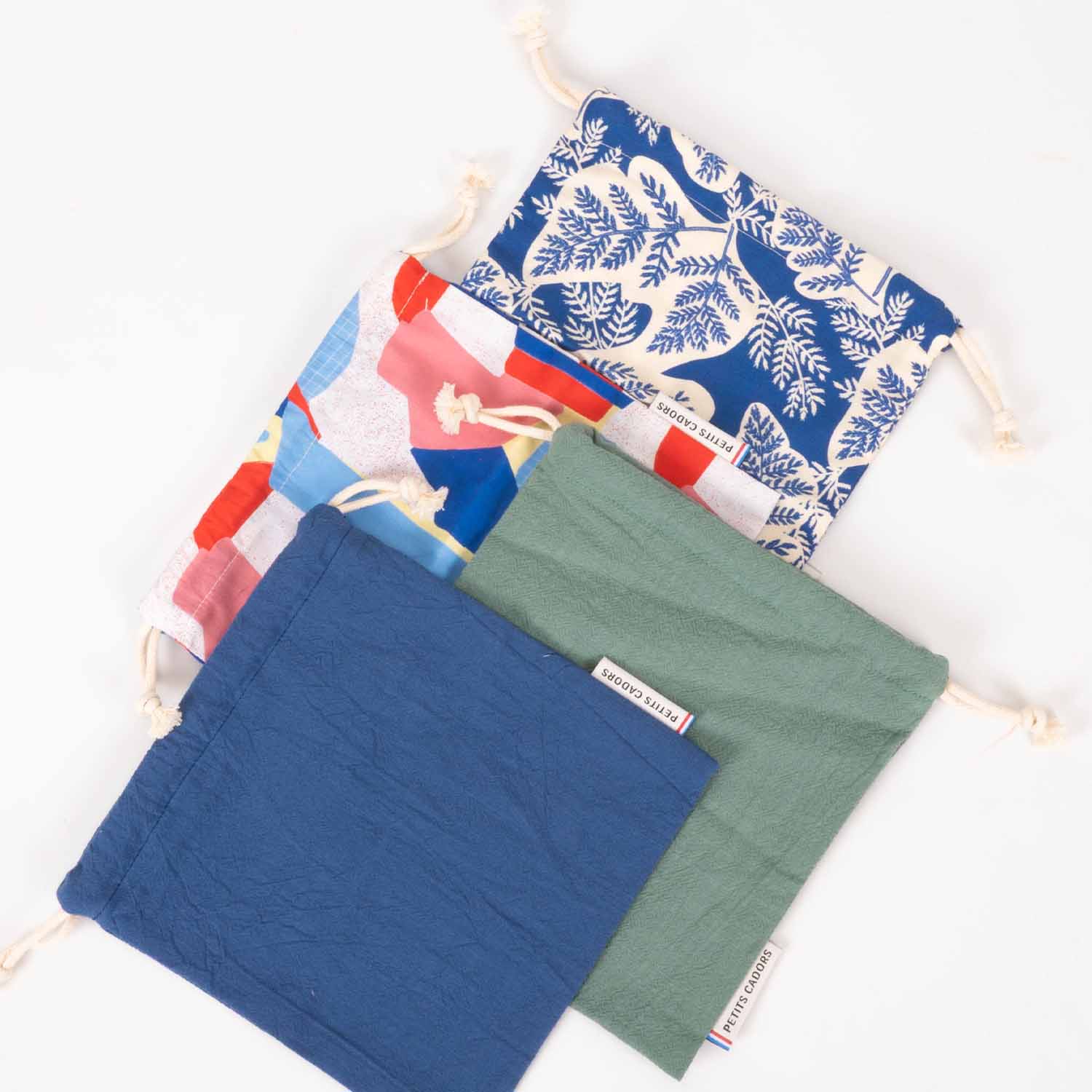 Pack cantine surprise · Sac+ serviettes en tissu + étiquettes