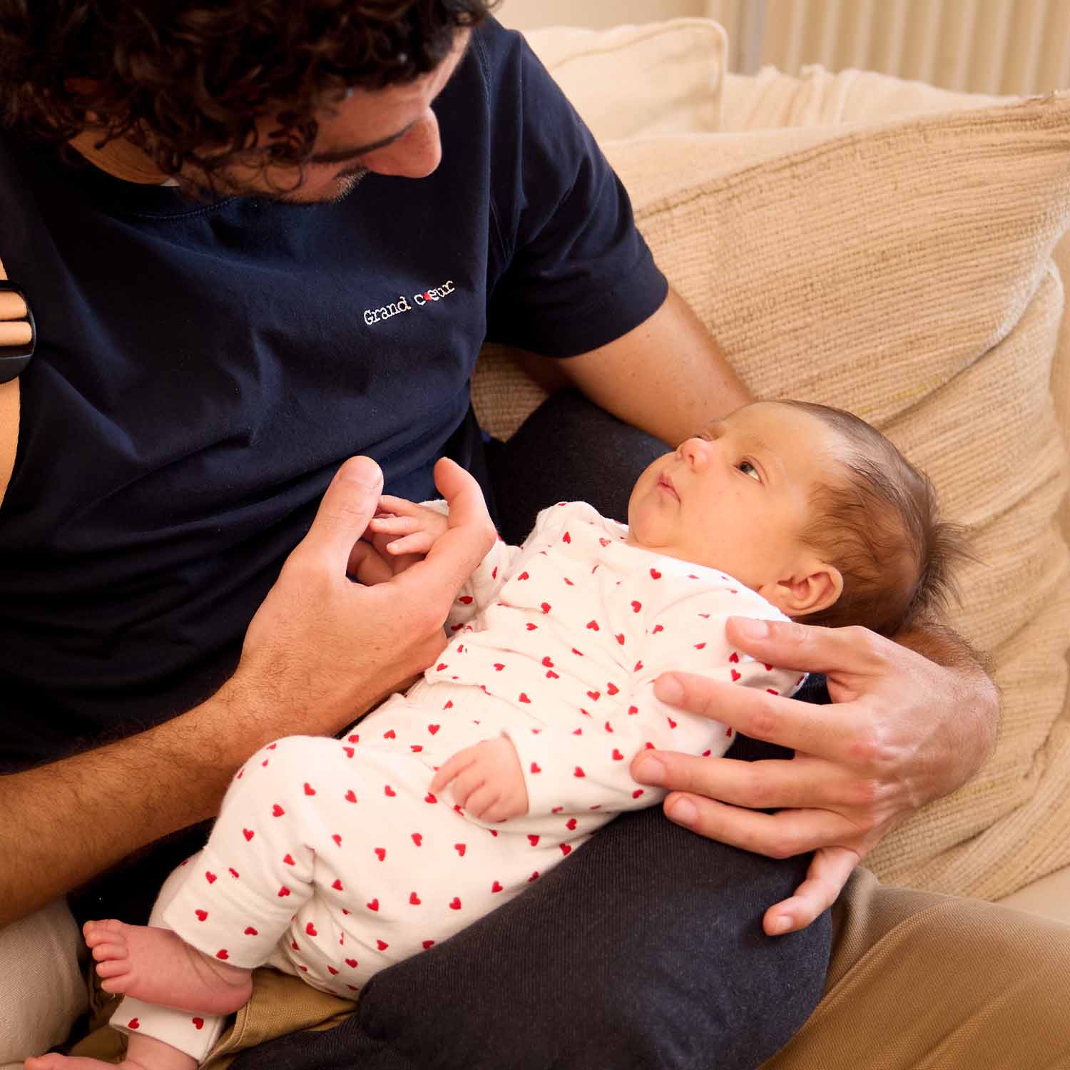 Coussin d'allaitement sangle bleu paon · DUOH!