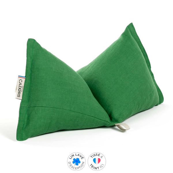 Coussin en lin lavé · SALVADOR Chlorophylle